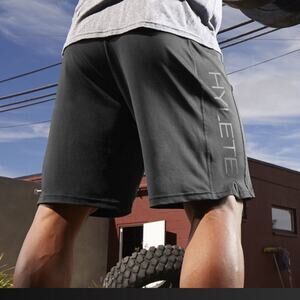 Men's M Hylete Black Above The Knee Athletic Active Drawstring Pocket Shorts